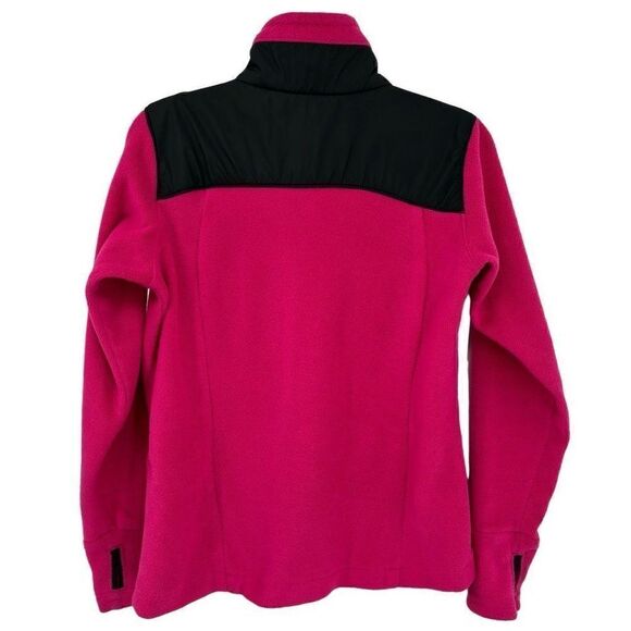 Columbia Fleece Full Zip Jacket Stand Up Collar Pink Women's Large - Picture 8 of 10